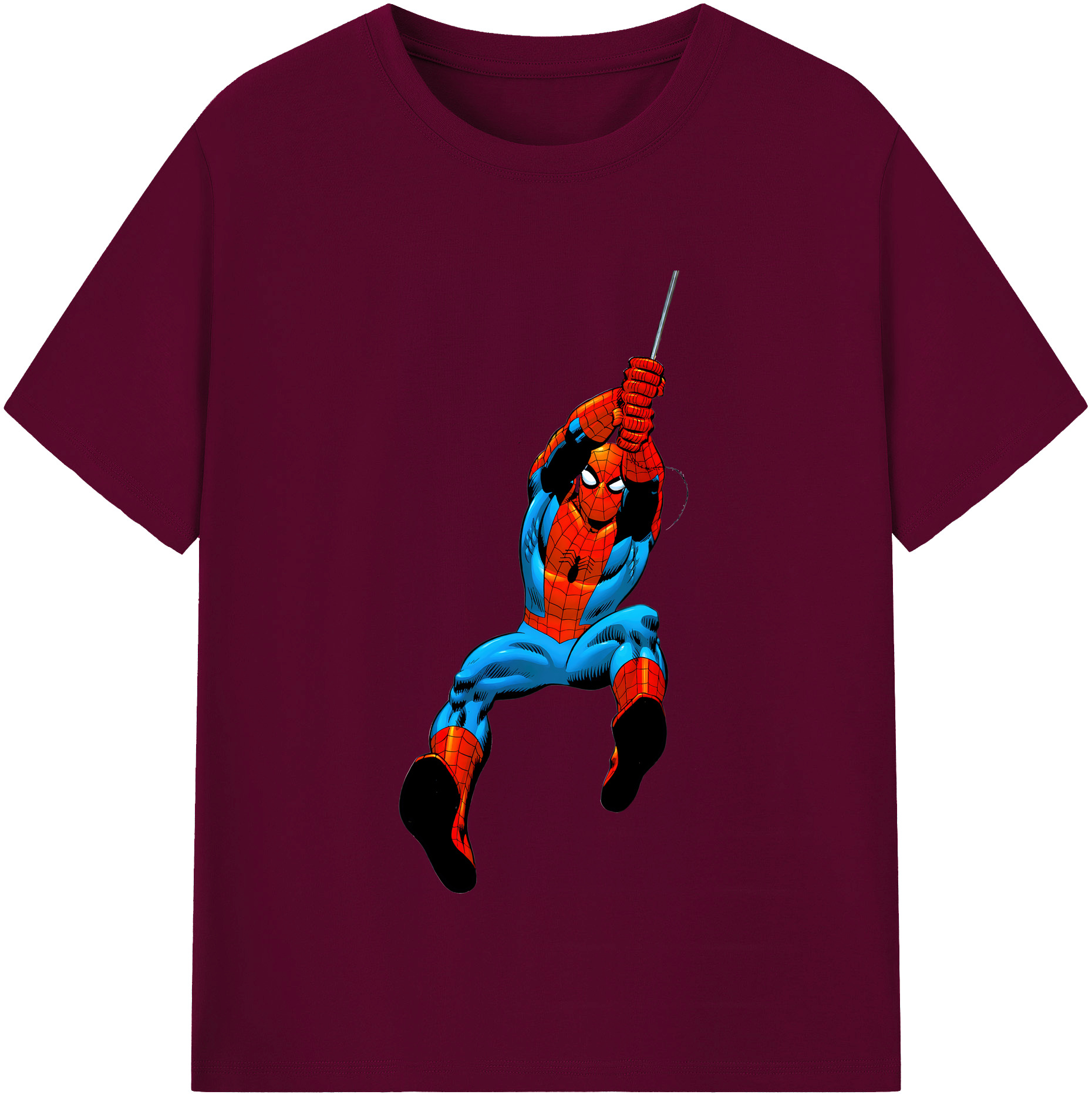 （画像用） Spider Man スパイダーマン レディースカジュアルプリントTシャツ（綿100％）